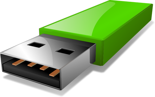 ImÃ¡genes PrediseÃ±adas Vector de portÃ¡til verde USB flash drive