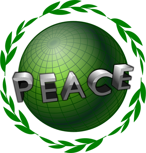 Frieden-Globus-Vektor-illustration