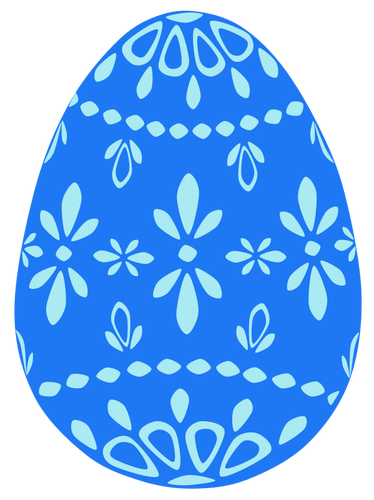 Blue lace Easter egg vector image