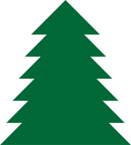 Vector graphics of festive Christmas tree outline