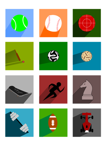 SelecciÃ³n de deportes muestra iconos vector illustration