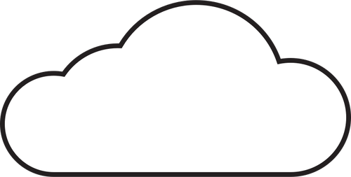 Graphiques vectoriels icÃ´ne simple nuage blanc