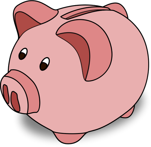 Cartoon piggy bank vector afbeelding