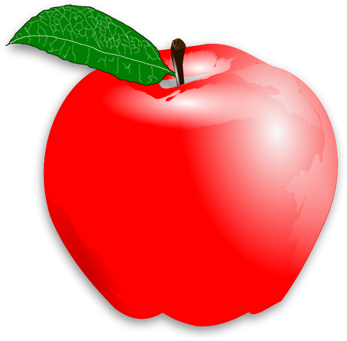 Vektor menggambar apel merah muda