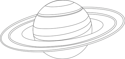 Saturnus om in te kleuren