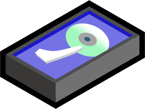 Desenho do Ã­cone cinzento disco 3D vetorial