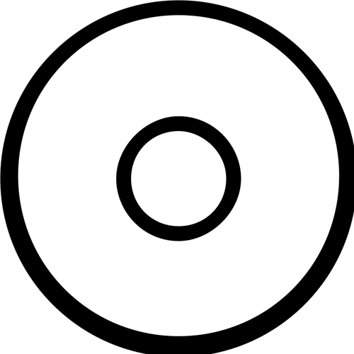 Ilustrasi vektor simbol suci kuno dua lingkaran