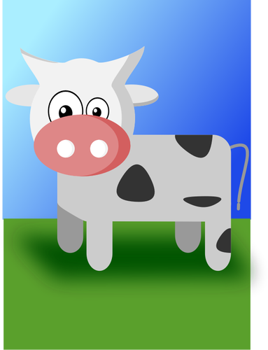 IlustraÃ§Ã£o em vetor de vaca bonito dos desenhos animados