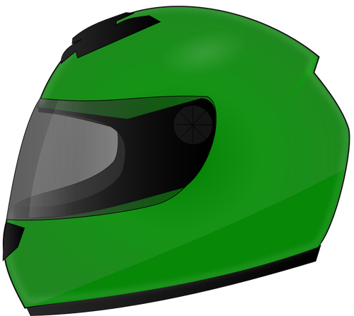 Desenho vetorial de capacete verde