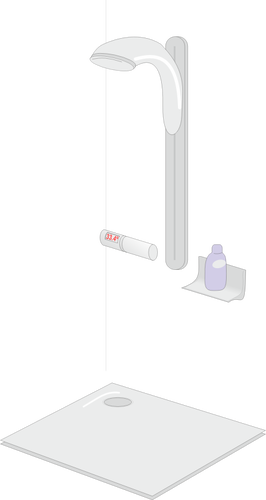 Cabina de ducha fija con vector de la imagen