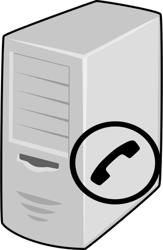 Semn de serverul VoIP vector illustration