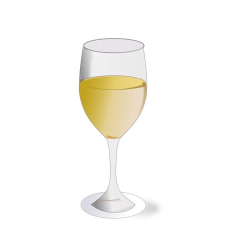 Vaso de vino blanco