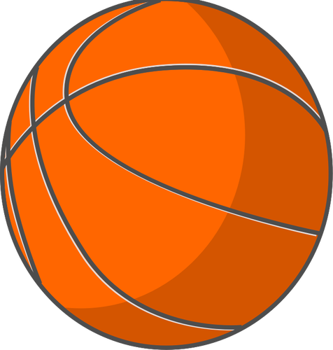 Portocaliu vector imagine o minge de baschet fotorealiste