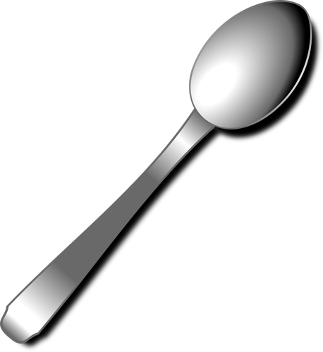 Metallic spoon
