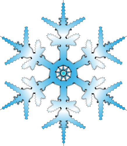 Blaue Schneeflocke-Vektor-illustration