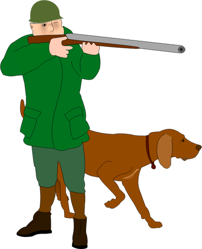 Hunter z zapach ogar pies ilustracji wektorowych