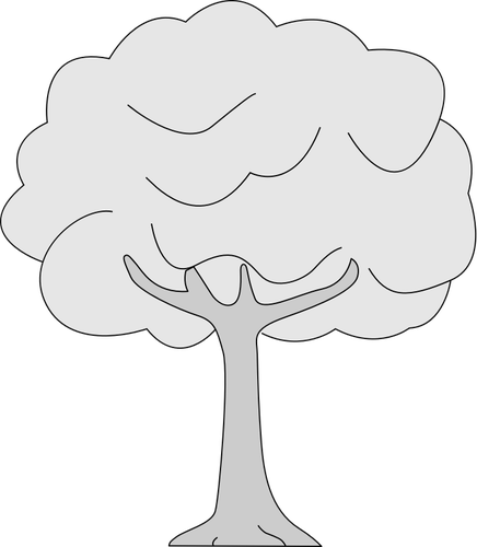 Kresba tenkÃ© kmen stromu