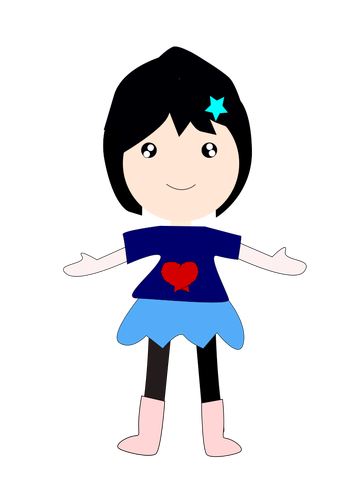 Happy girl illustration