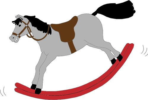 Vectorul miniaturi de balansoar horse