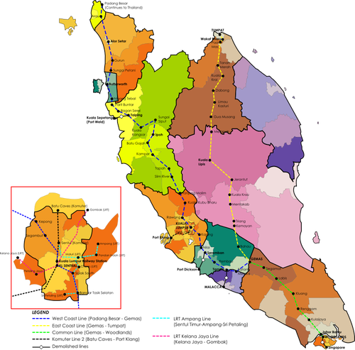 Å½elezniÄnÃ­ mapa Malajsie