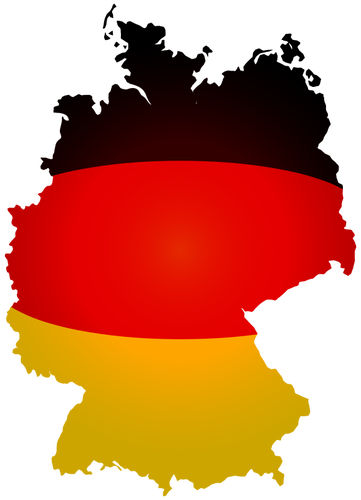 Political flag map of the Germany vector image