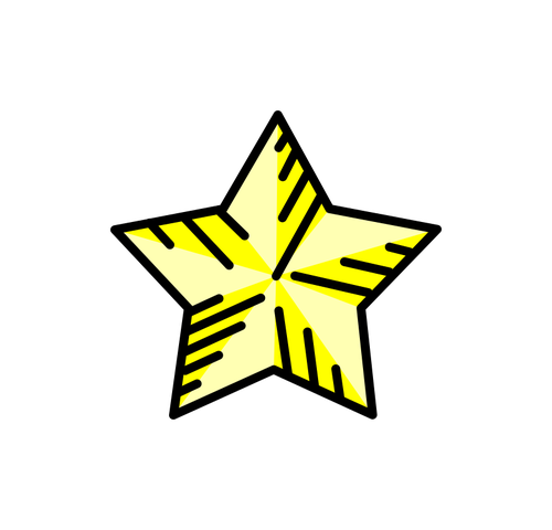 Gul dekorativ stjerne