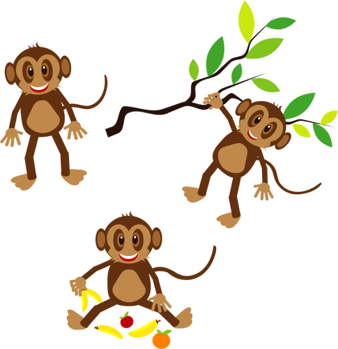 Monyet bahagia