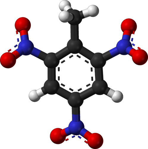 TNT molekyl 3d-bilde