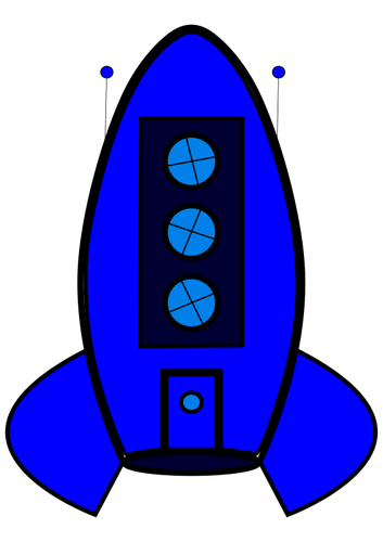Blue rocket ikona