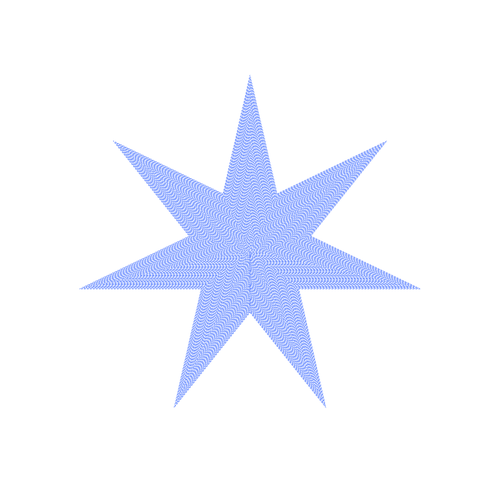 Blue patterned star