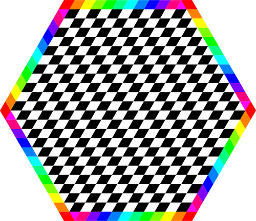 Kleurrijke zeshoek