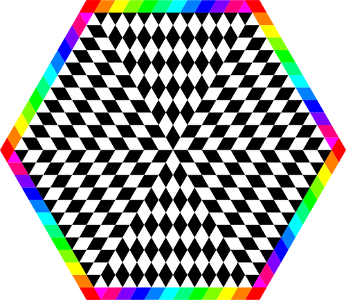 Rainbow sekskant
