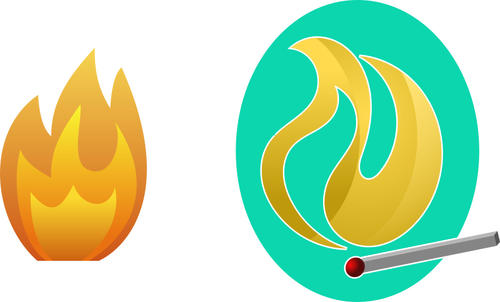 Zwei Flammen