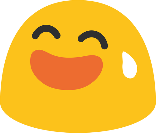 Gelbe lachende emoji