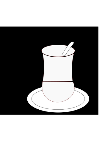 Taza y plato de vector de la imagen