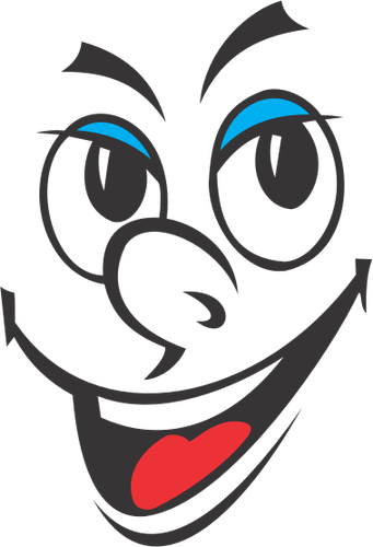 Smiling face vector image