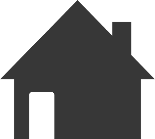 Graues Haus-silhouette