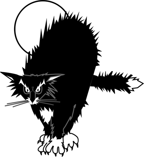 Desenho de gato preto