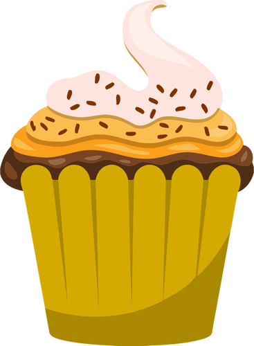Vaniljesaus cupcake