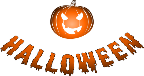 Logo-ul de Halloween portocaliu