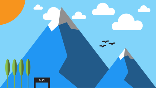 Flat-Shading-Alpen