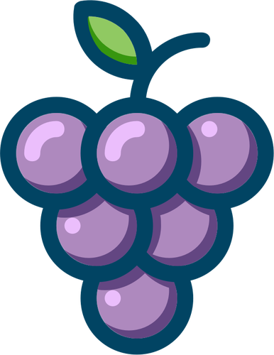 Outlined grapes