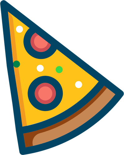 Pepperoni pizza vector imagine