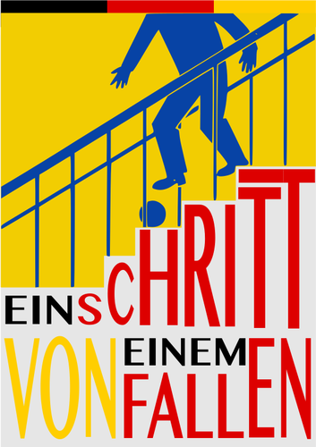Tysk affisch fÃ¶r att falla