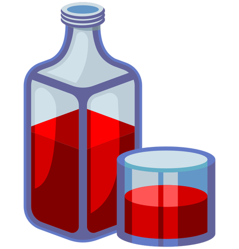 Flasche und Glas Symbole