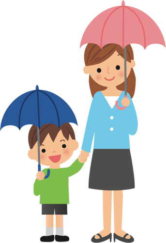 Paraguas con madre