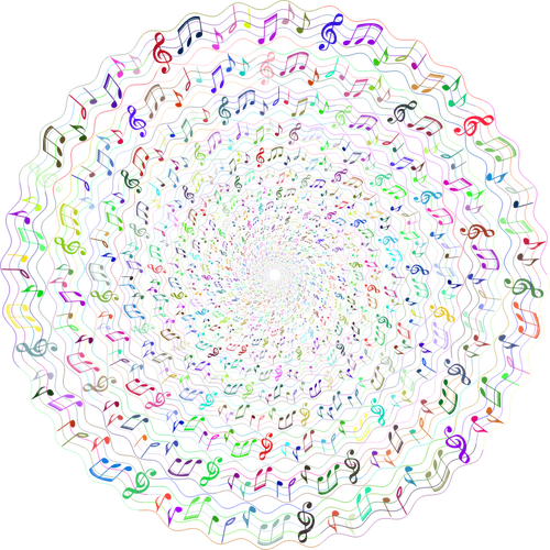 Muzieknoten vortex vector afbeelding