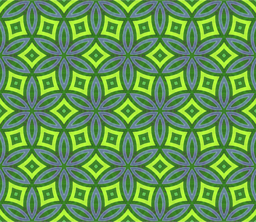 Pola geometris yang hijau dan biru