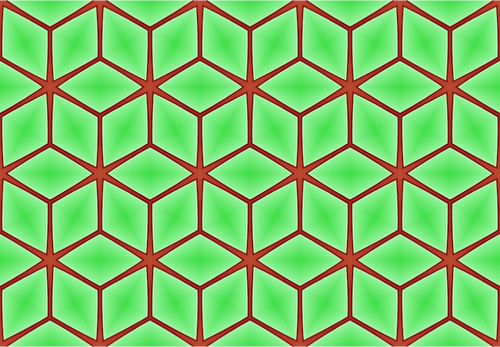 Gatal-gatal hijau dengan batas-batas merah