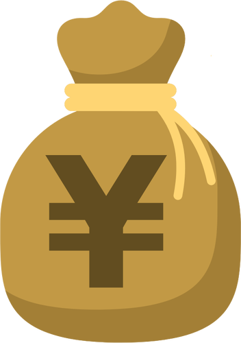 Borsa con il simbolo di Yen